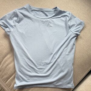 Hollister Women's Soft Blue Short Sleeve Tee